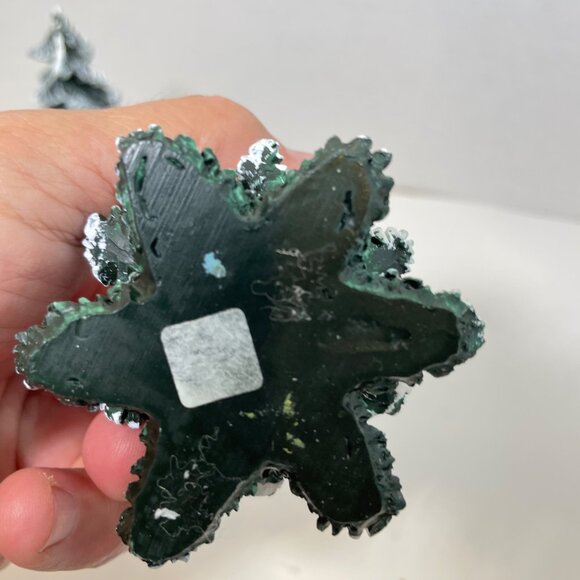 Village Evergreen Trees Cold Cast Porcelain Set Of 3 By Department 56 - Picture 5 of 13